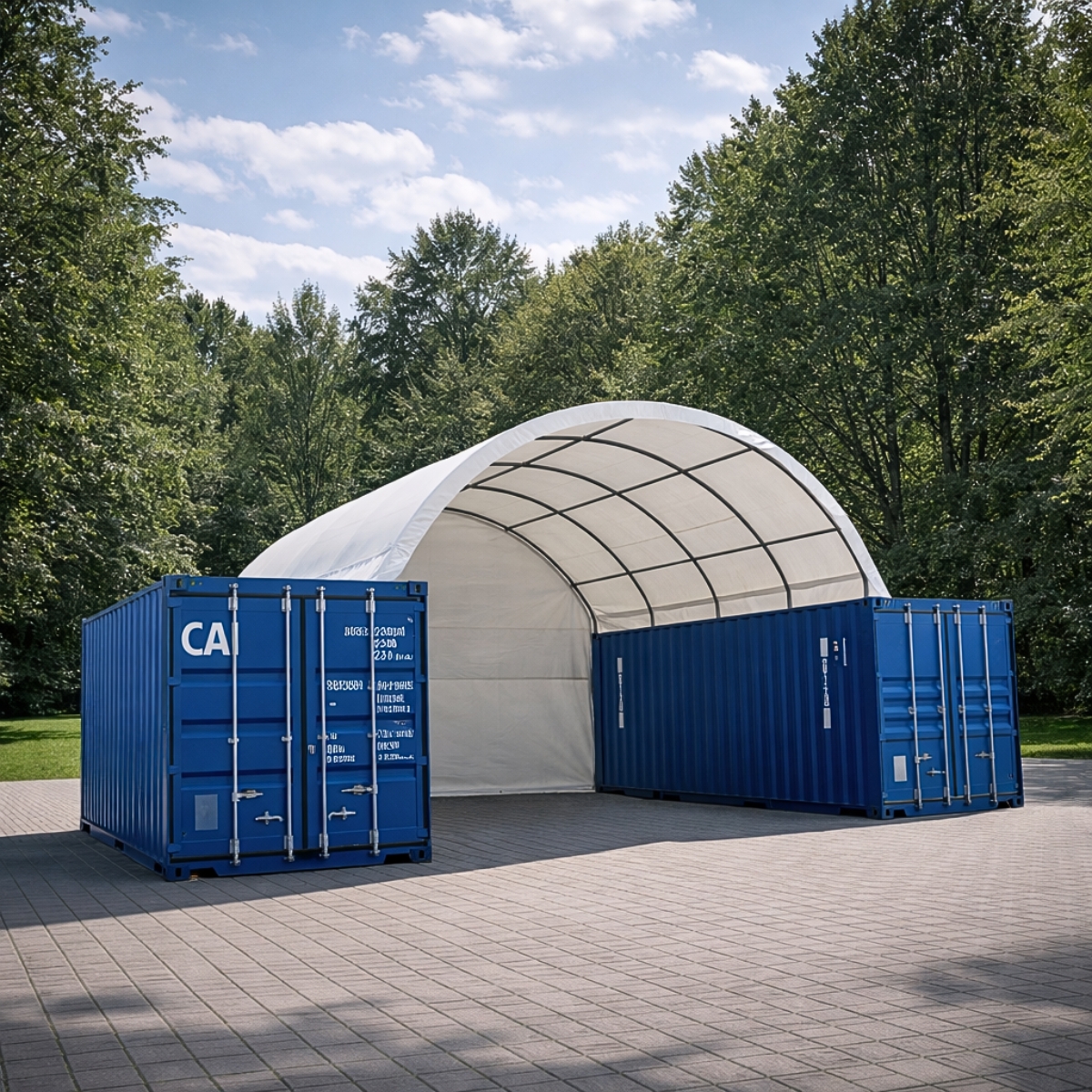 Container Überdachung CU6x6 m - obrazek 3