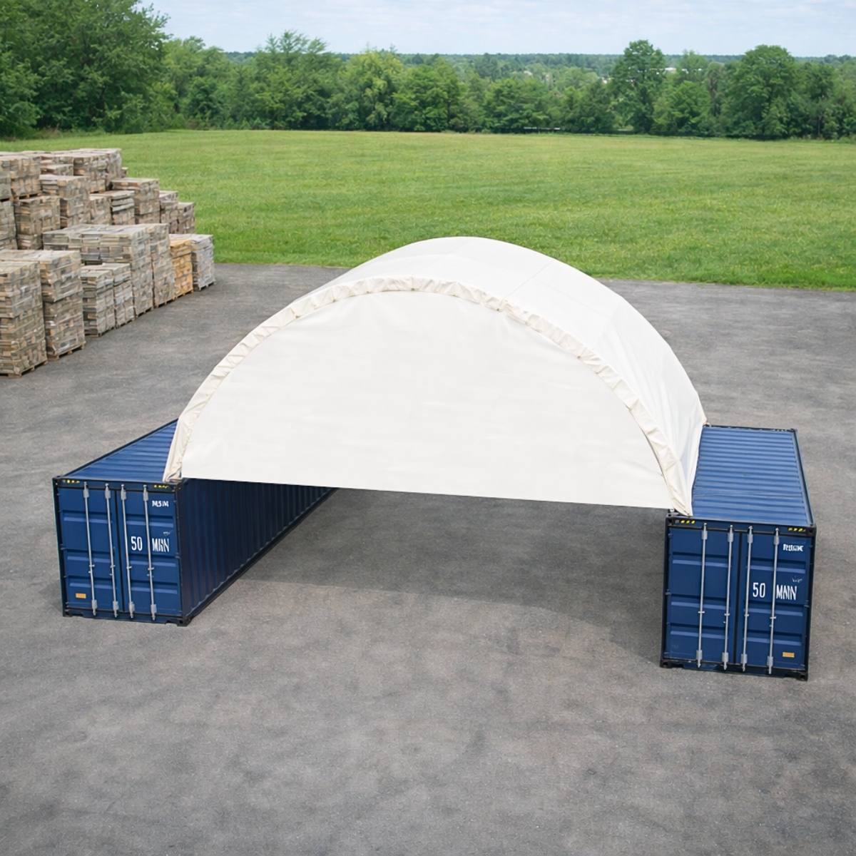 Container Überdachung CU8x6 m - obrazek 5