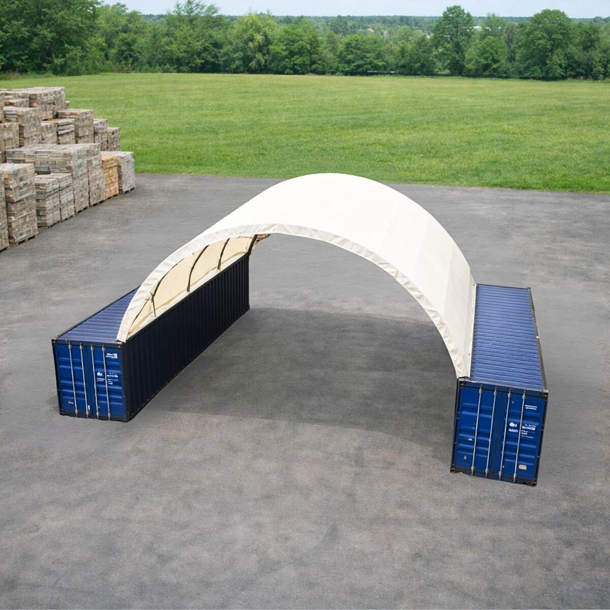Container Überdachung CU8x6 m - obrazek 2