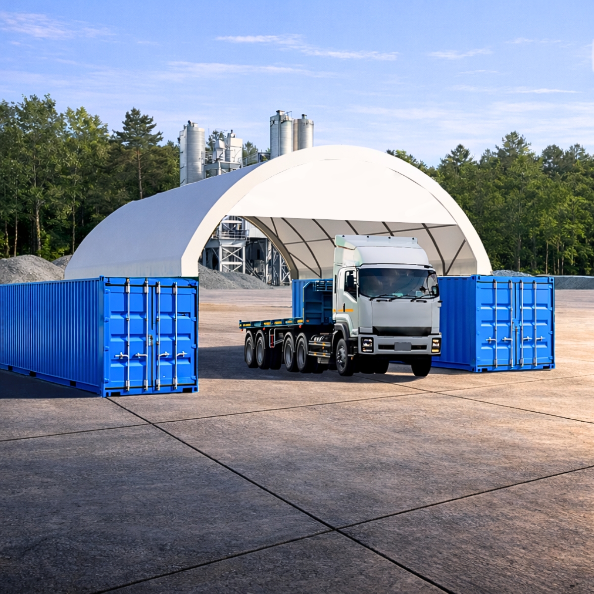 Container Überdachung CU8x12 m - obrazek 3