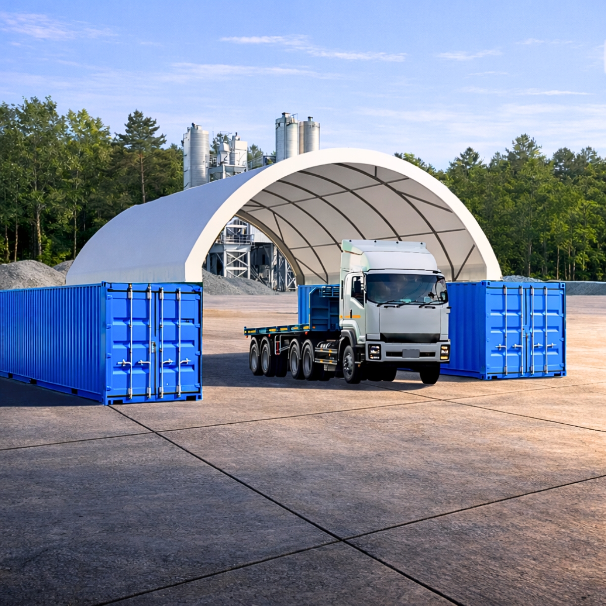 Container Überdachung CU8x12 m - obrazek 2