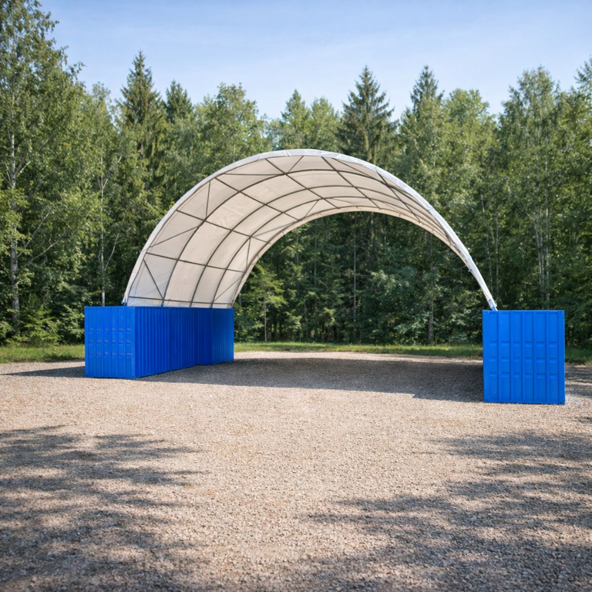 Container Überdachung CU12x6 m - obrazek 5