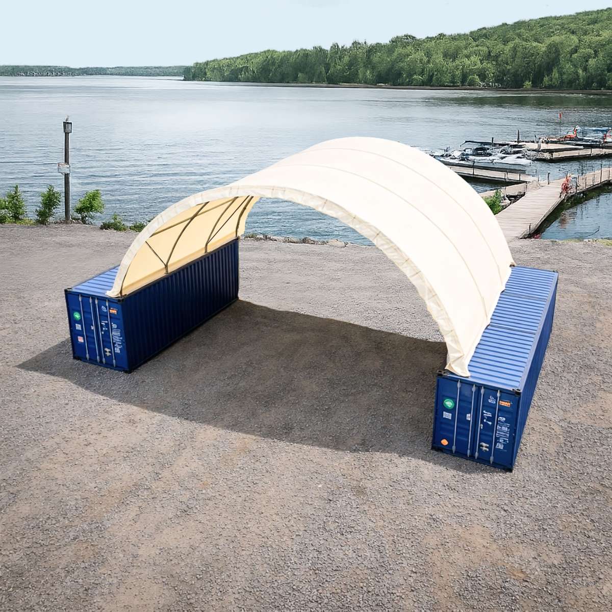Container Überdachung CU10x6 m - obrazek 3
