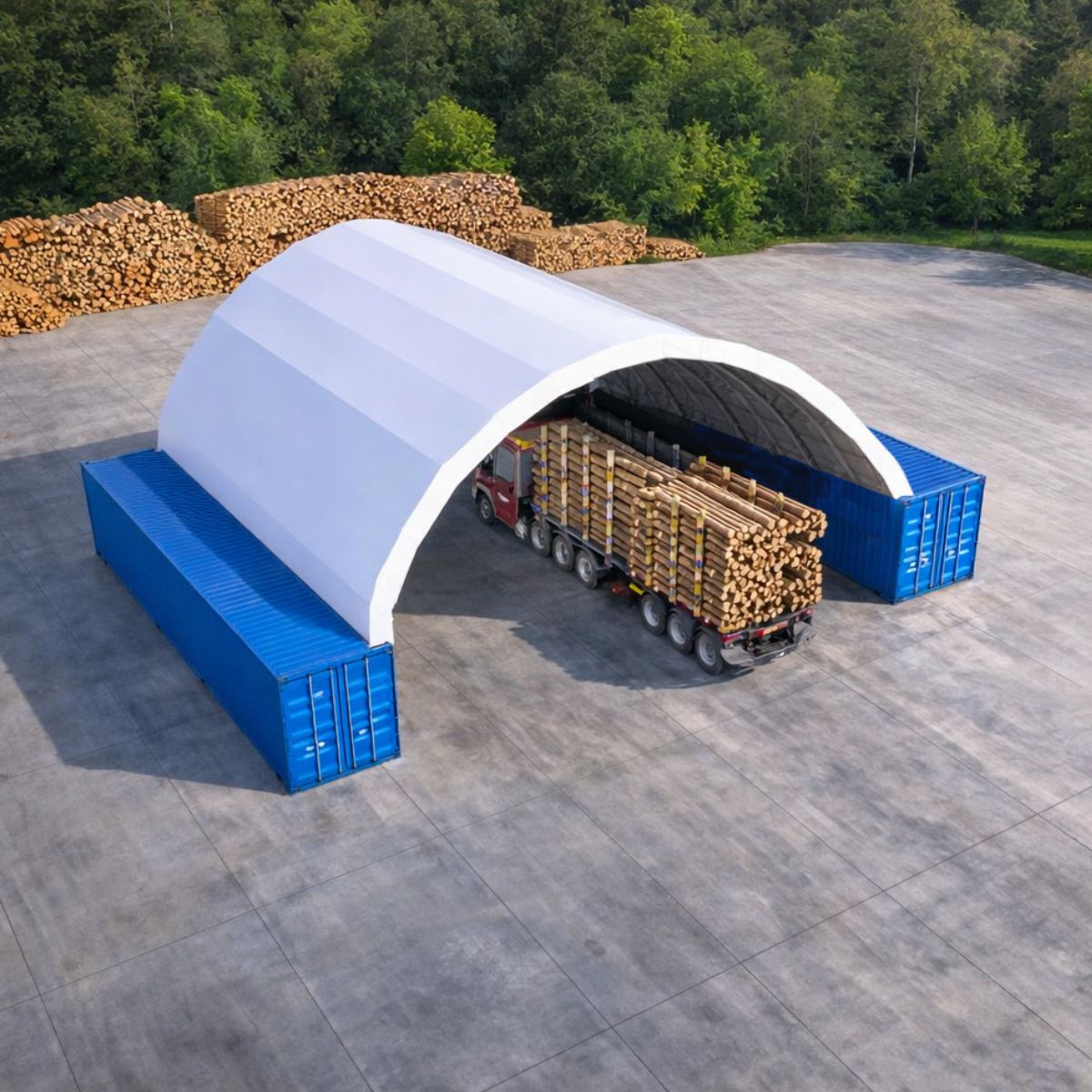 Container Überdachung CUV15x12 m - obrazek 3