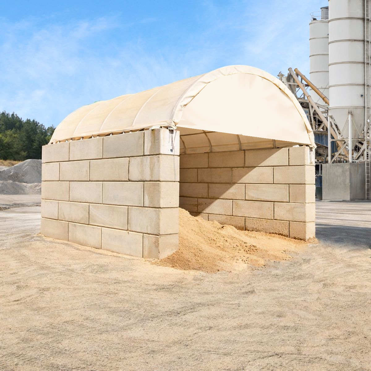 Giebelwand für Siloüberdachung – voll GBVSU6 m - obrazek 2